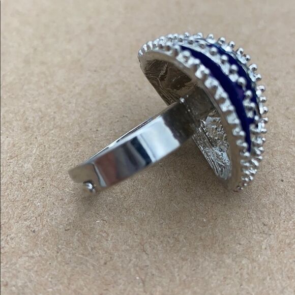 Adjustable rhinestone studded spike ring - Picture 10 of 15
